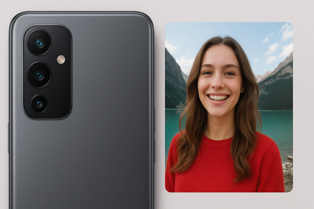 triple rear camera setup and sample photos