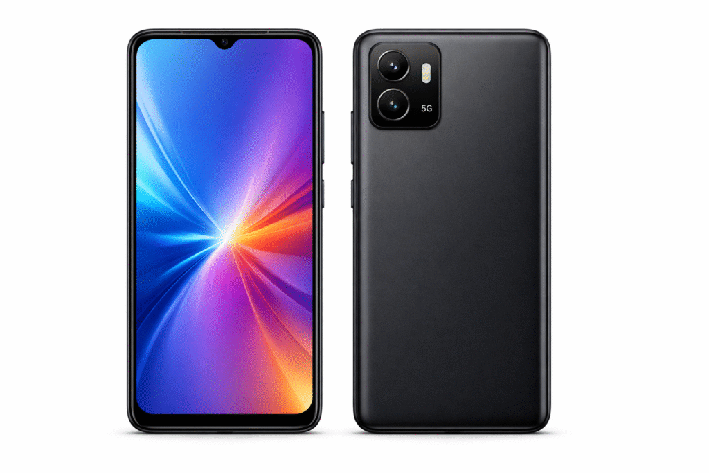 POCO M8 5G smartphone front and back design