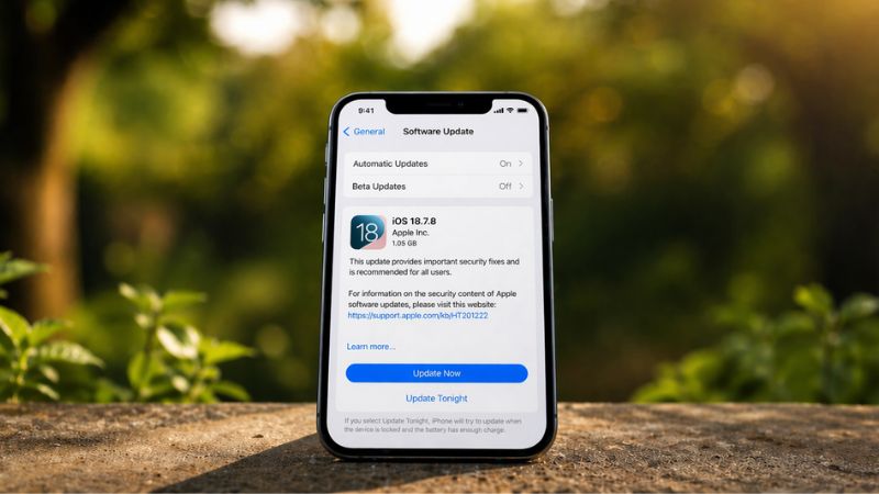 how to update iPhone software settings screen