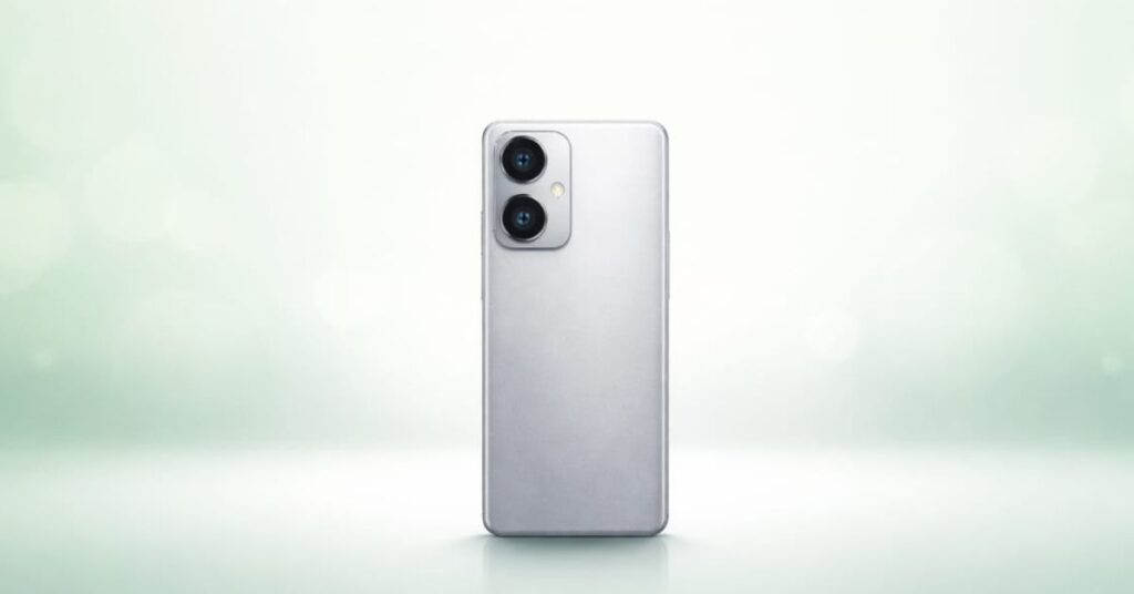 OnePlus Nord 6 smartphone design render for India launch with green gradient background