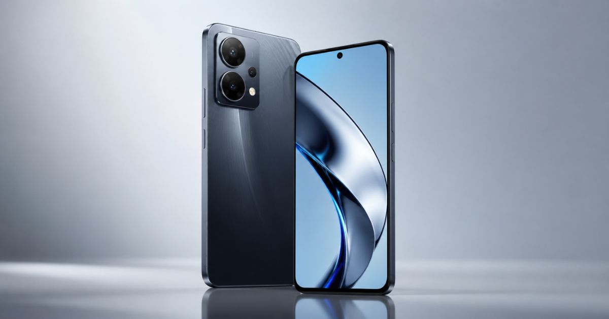 Realme Narzo 100 Lite 5G hero look front and back premium design