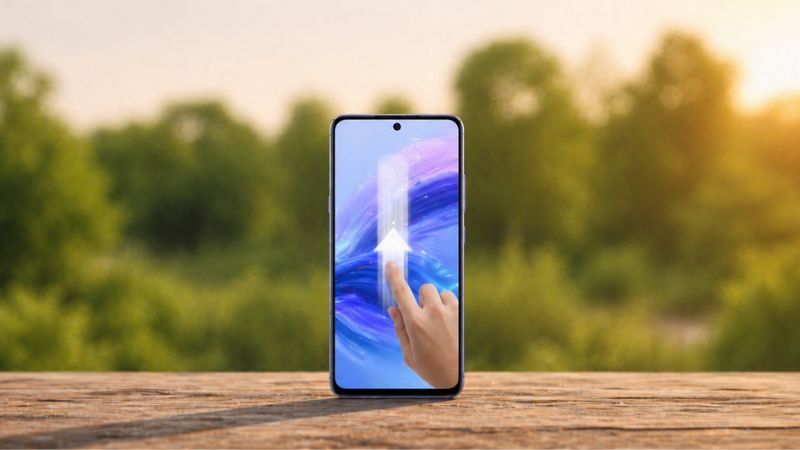 smartphone display with smooth scrolling