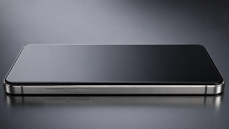 futuristic iPhone 18 Pro concept design with titanium body and edge display