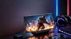 OnePlus 13R premium gaming setup with AMOLED display