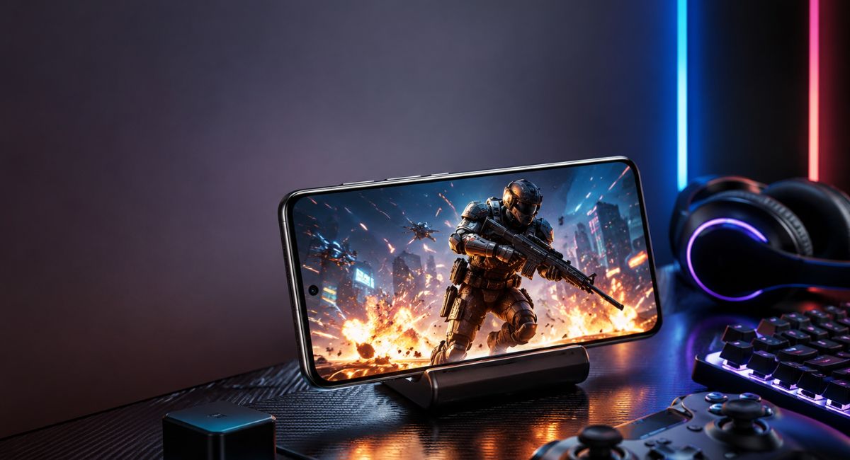OnePlus 13R premium gaming setup with AMOLED display