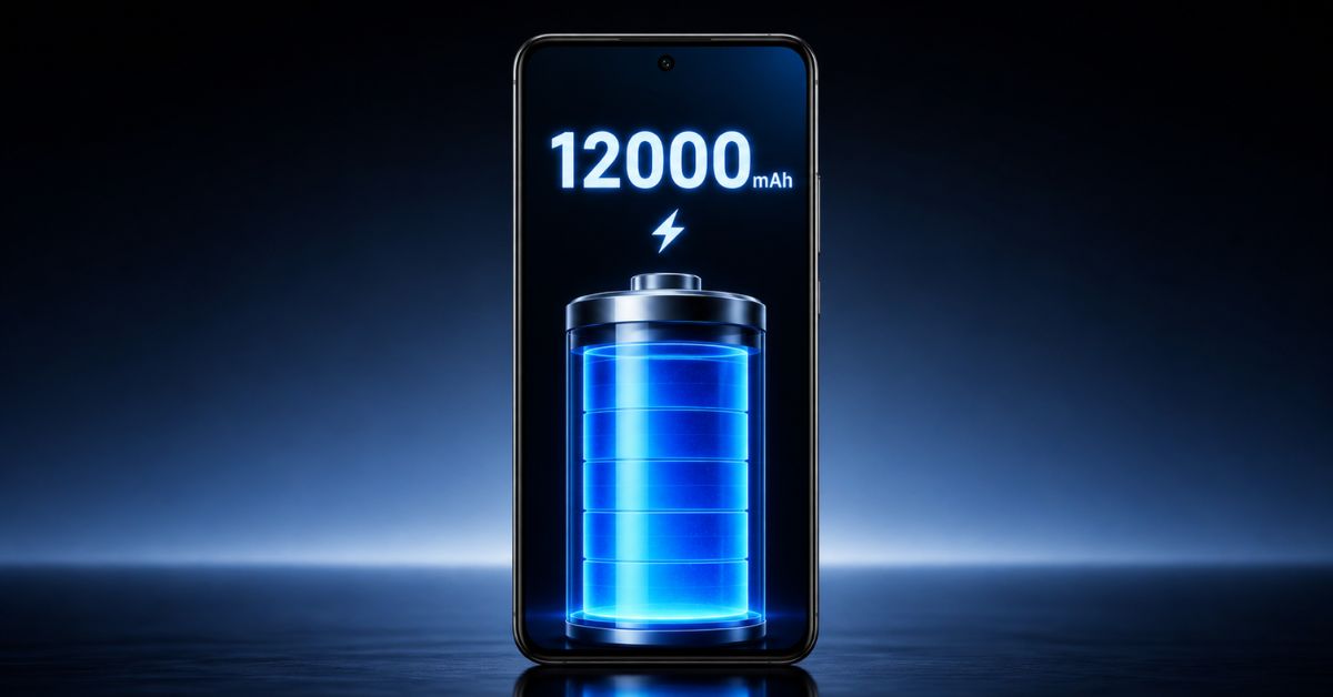 Redmi 12000mAh battery smartphone concept with long backup