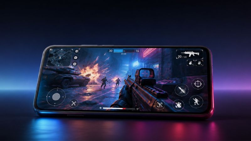 smartphone gaming test showing high performance with smooth graphics and immersive gameplay