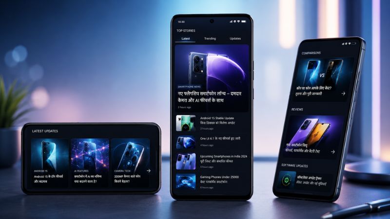 Smartphone technology news and latest mobile updates concept