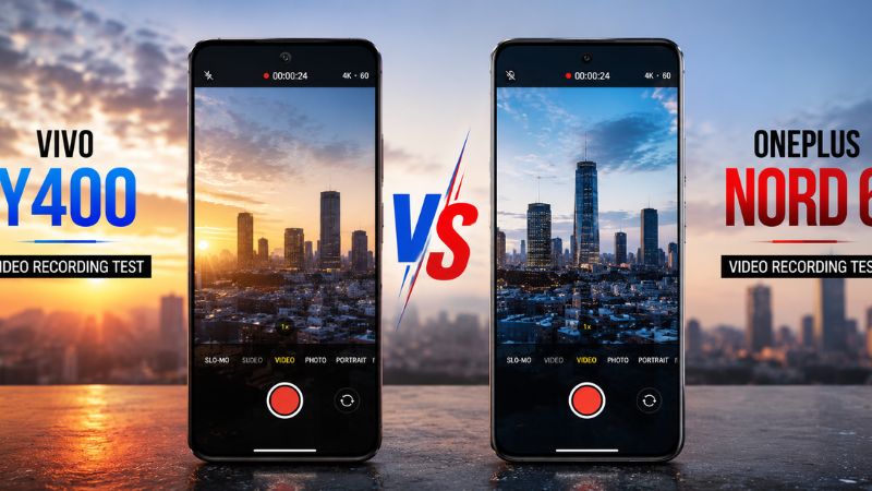 Vivo Y400 vs OnePlus Nord 6 video recording test
